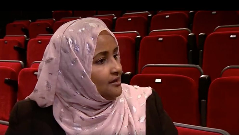 Nura being interviewed on BBC Points West