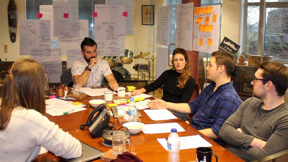 Volunteers working with Movember to help them enhance their campaign activity.
