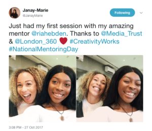 Trainee Janay with her mentor Ria