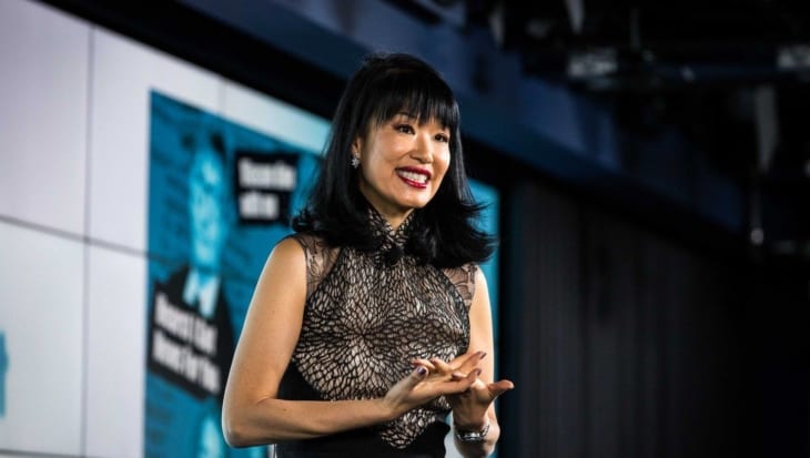 Su-Mei speaking at the Google Quiz