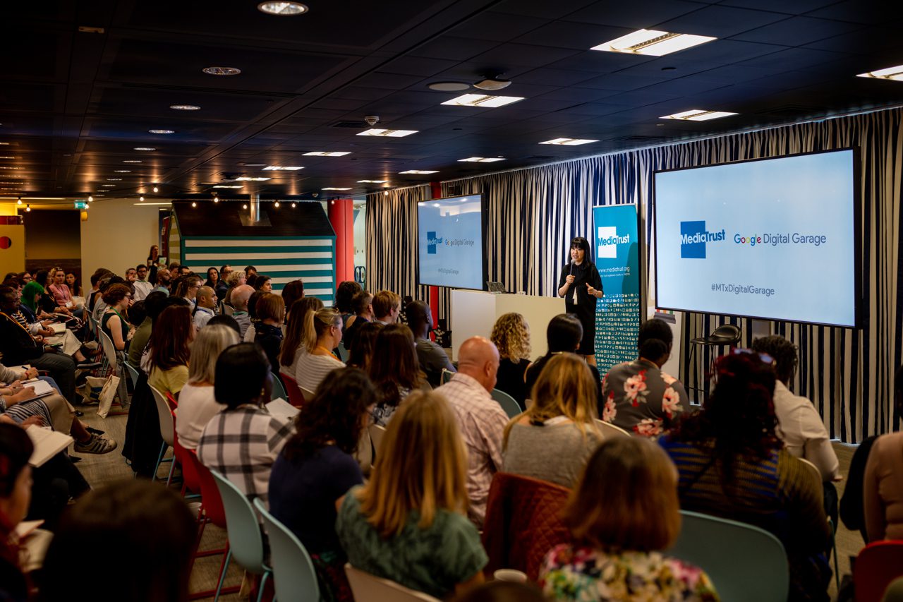 Su-Mei speaks to a room full of charities at the Google Academy