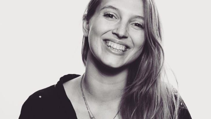 Black and white picture of Metro Journalist Jess Austin