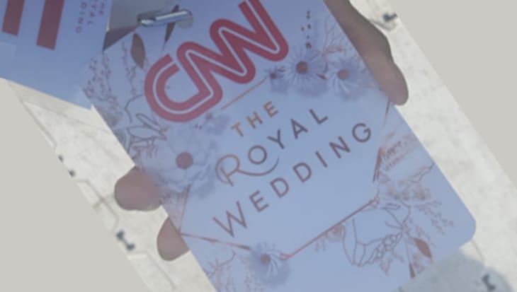 Royal wedding press pass