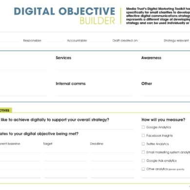Digital objective builder picture of template