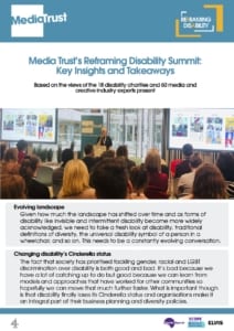 Reframing Disability Report Image of front page