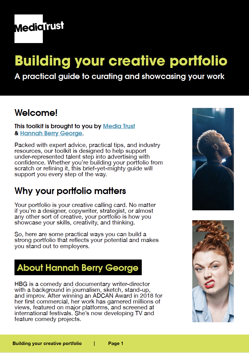 Toolkit: Building your creative portolio