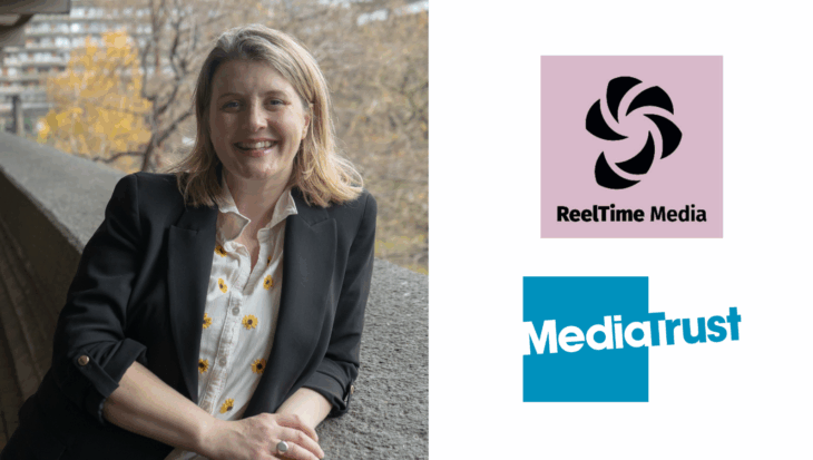 Headshot of Michelle Logos for ReelTime Media and Media Trust