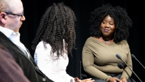 Tolu sat at the panel at our screening with City Bridge Foundation